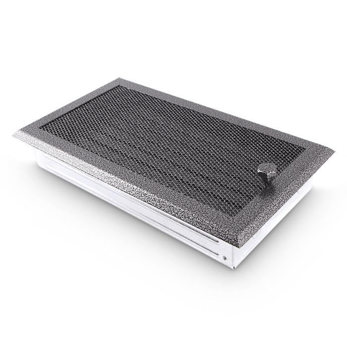Warmluftgitter 19x34 cm Kamin Lüftungsgitter Ofen Gitter Silber Antik