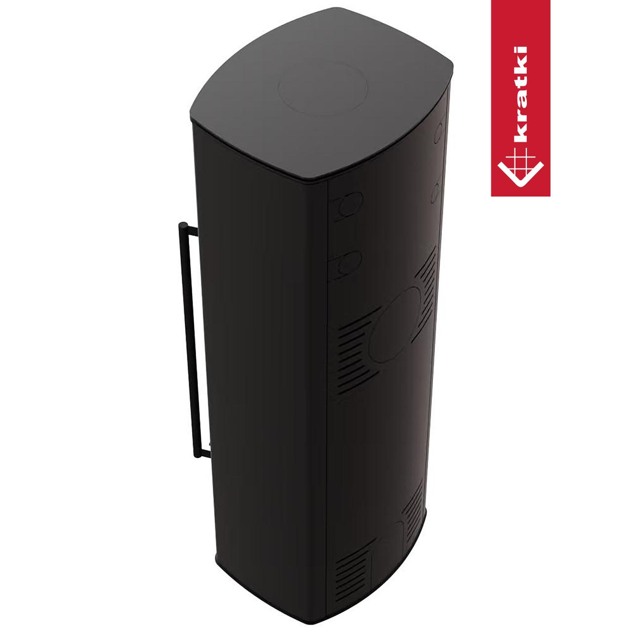 Kaminofen Kratki ENYO/R Hoch 5,5 kW - Feuerraumauskleidung: Schwarz
