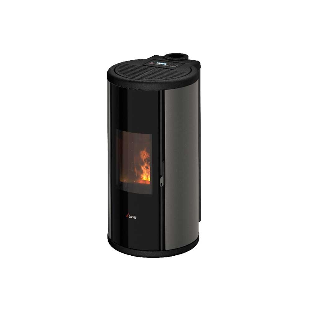 Pelletofen Cadel Sound 5 Up-Twin 5,5 kW - Ausführung: Titanium