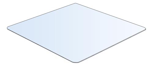 Vorlegeplatte Glas klar 50 cm