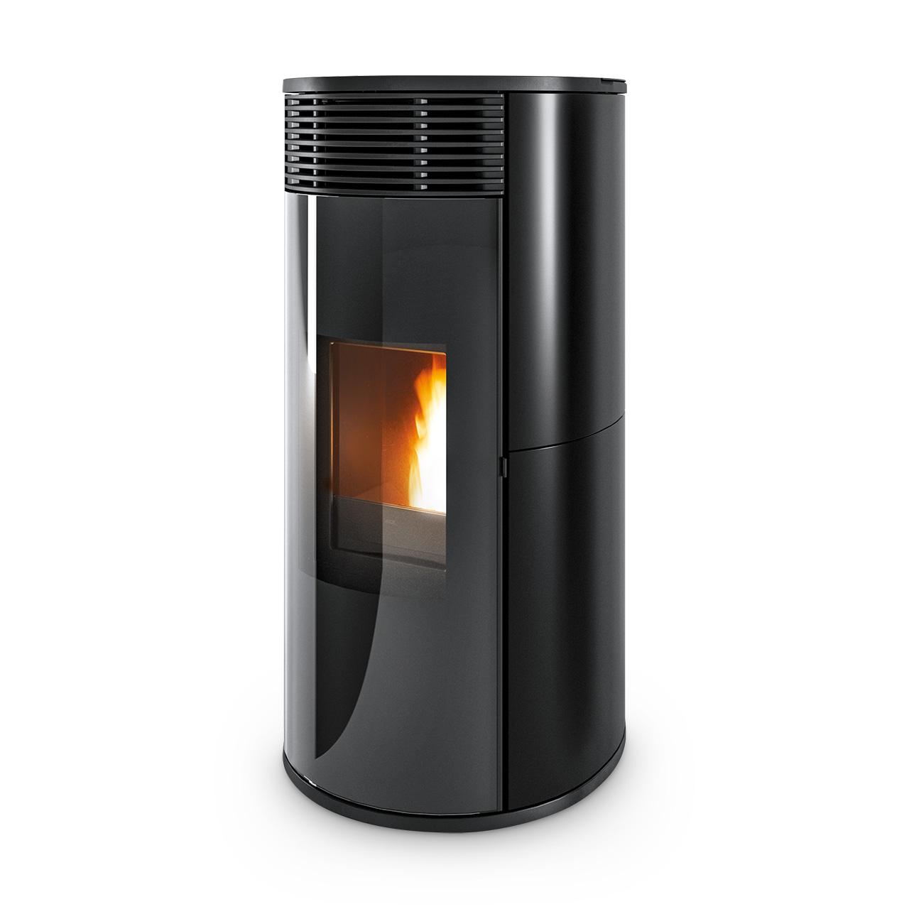 Pelletofen wasserführend MCZ PAD Hydro Matic 18 R M3 mit 18 kW - Ausführung: 107 Plain Black ceramic