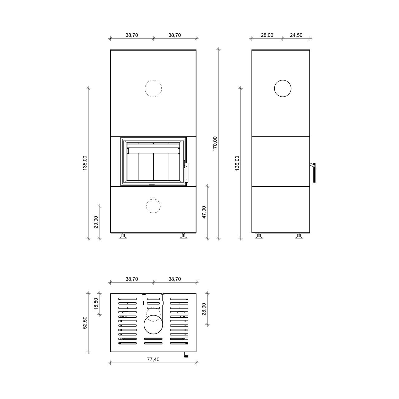 Kaminbausatz Neocube F10 5,9 kW