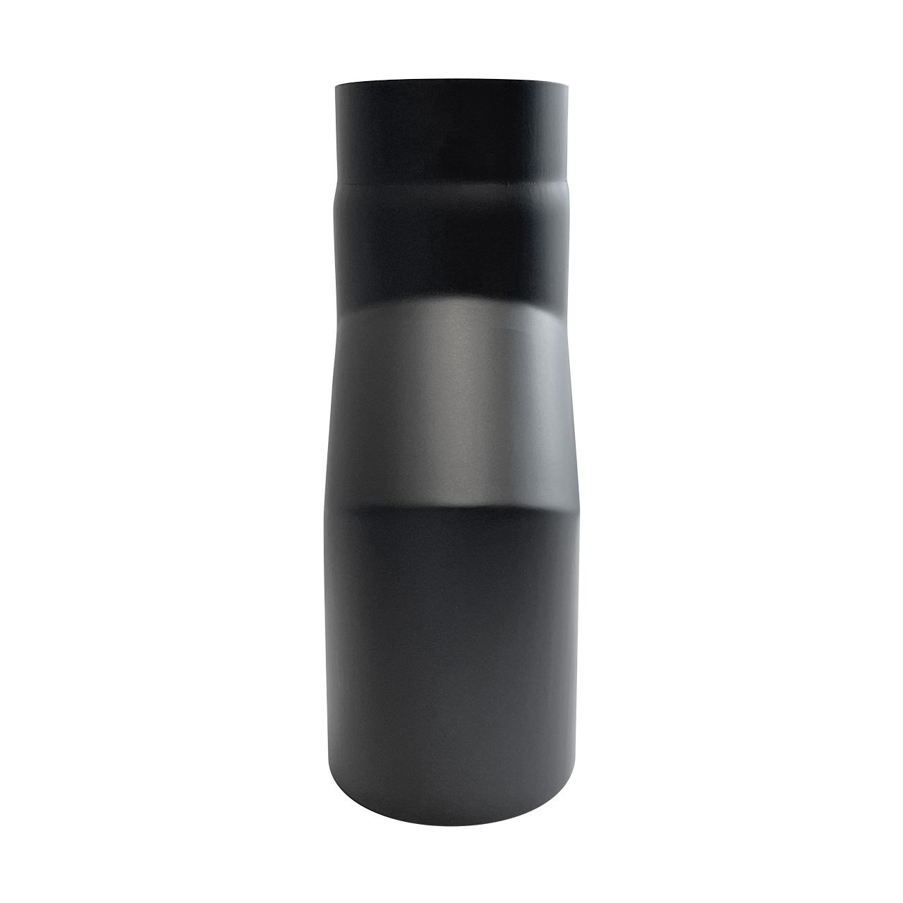 Ofenrohr Versatzbogen DN 120 mm Schwarz 80 mm S-Bogen