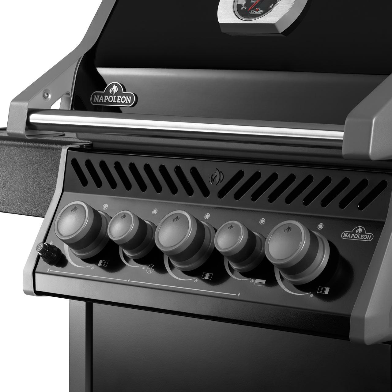 Gasgrill Napoleon Rogue RB425 Schwarz, mit Heck- und Seitenbrenner, inkl. Drehspieß (2026)