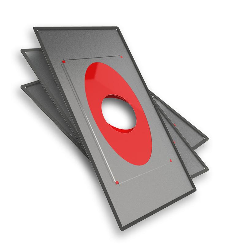 Jeremias DW Deckenblende mit Dichtung für Dampfsperre - Neigung: 0-20° - für Schornstein-Innendurchmesser: 160mm