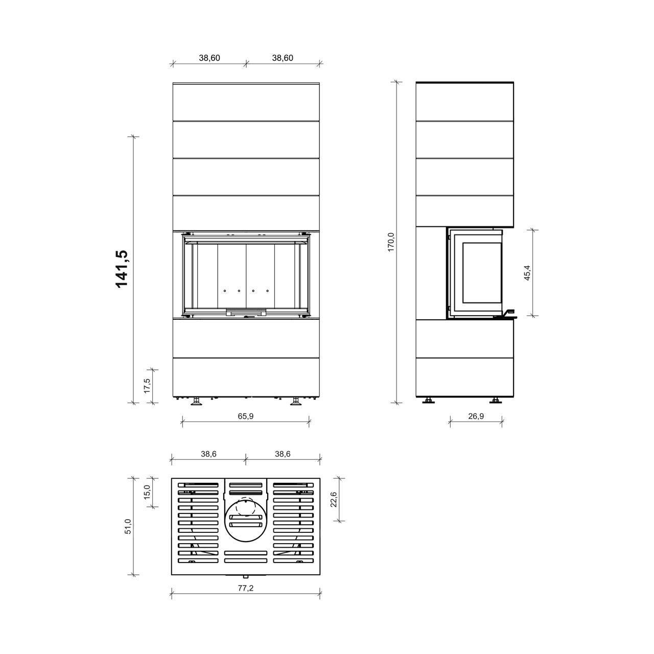 Kaminofen Neocube P20 Black & White Edition 8,5 kW - Ausführung: P20 Arctic White satin