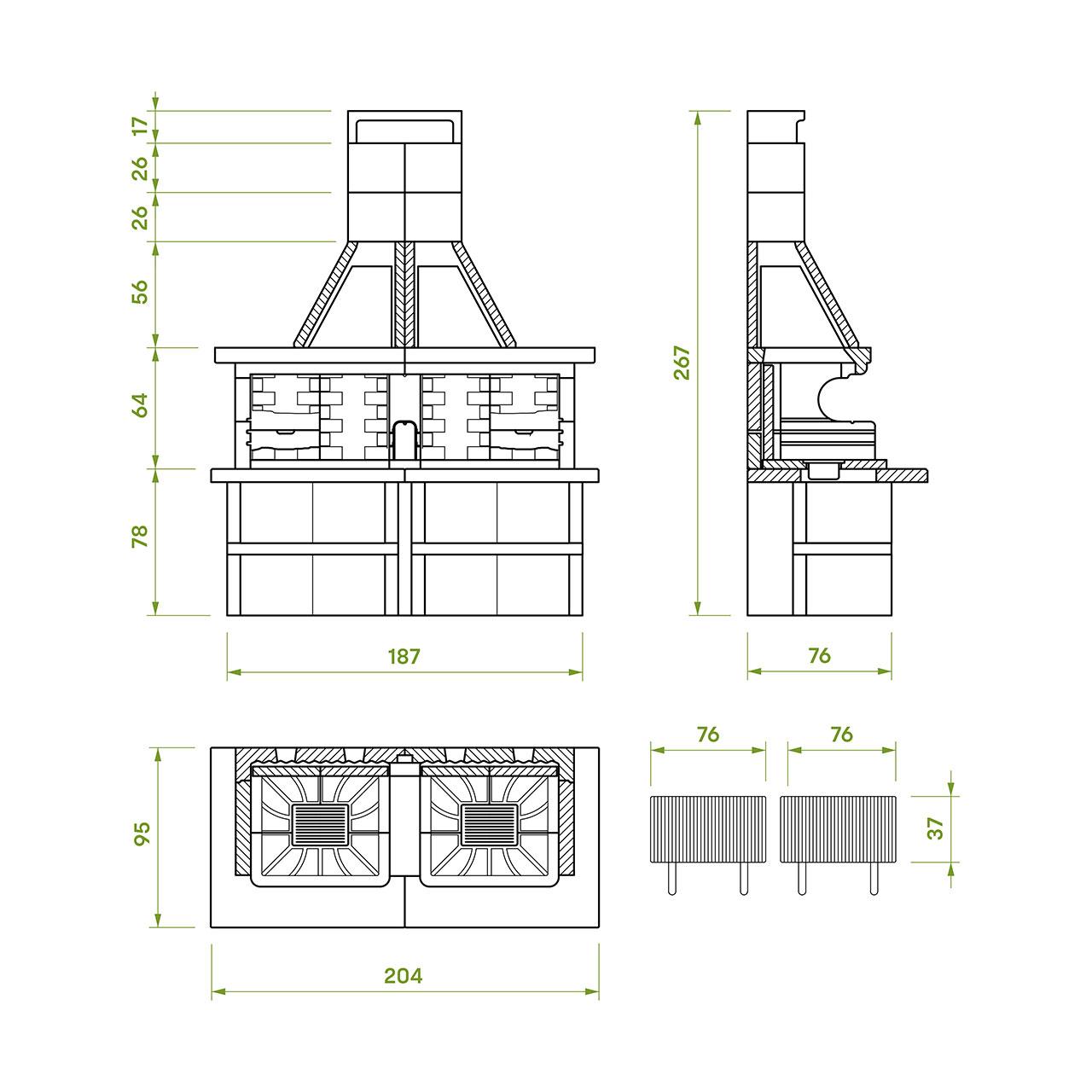 Grillkamin Palazzetti Miami 3