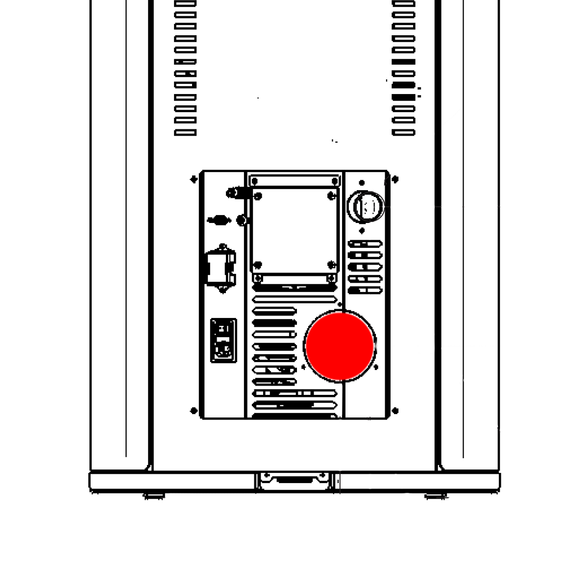 Rauchauslässe Ø 8 cm hinten, Feder