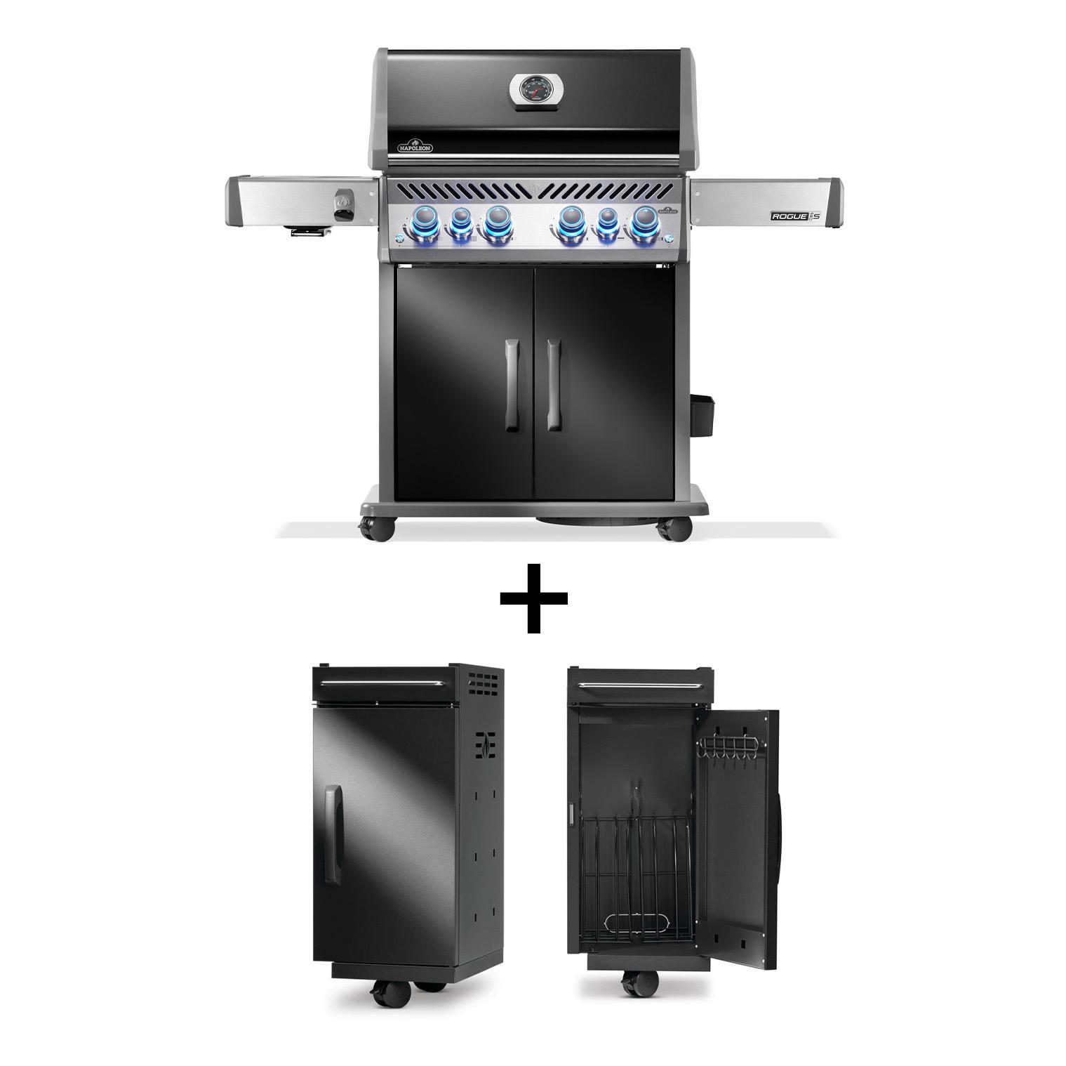 Gasgrill Napoleon Rogue PRO-S 525 Schwarz mit Gussrosten (2026) Bundle inkl. 2 Unterschränken