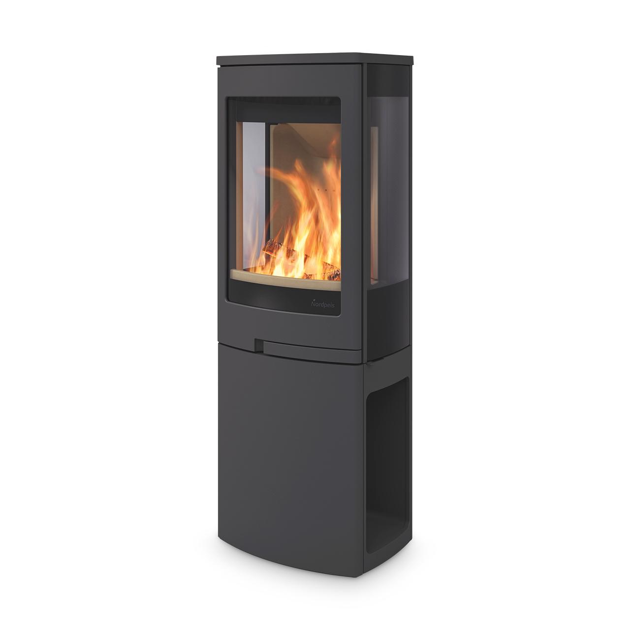 Kaminofen Nordpeis Duo 2 mit Seitenglas 5 kW