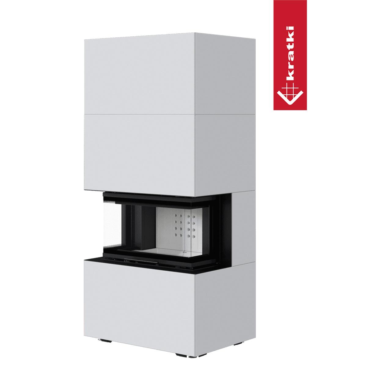 Kaminbausatz Kratki NBC/EASY BOX 7 kW - Ausführung: Weiß
