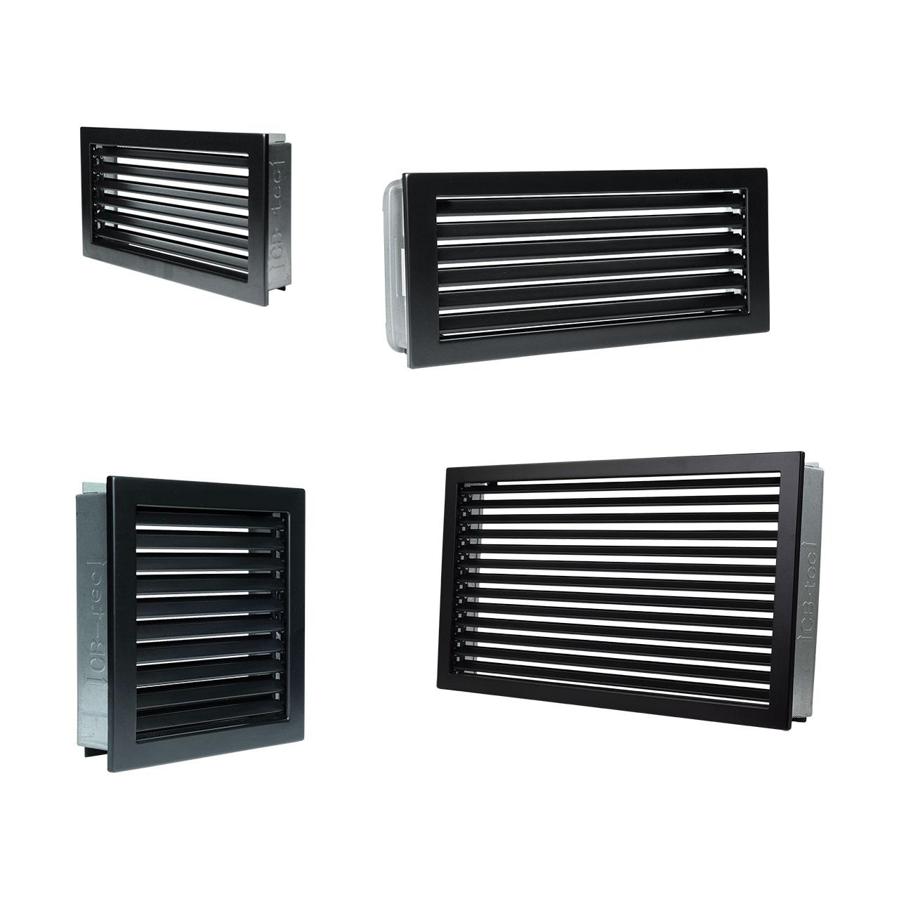Lüftungsgitter CB-Tec Kaltluftgitter Schwarz - Ausführung: 35x15 cm