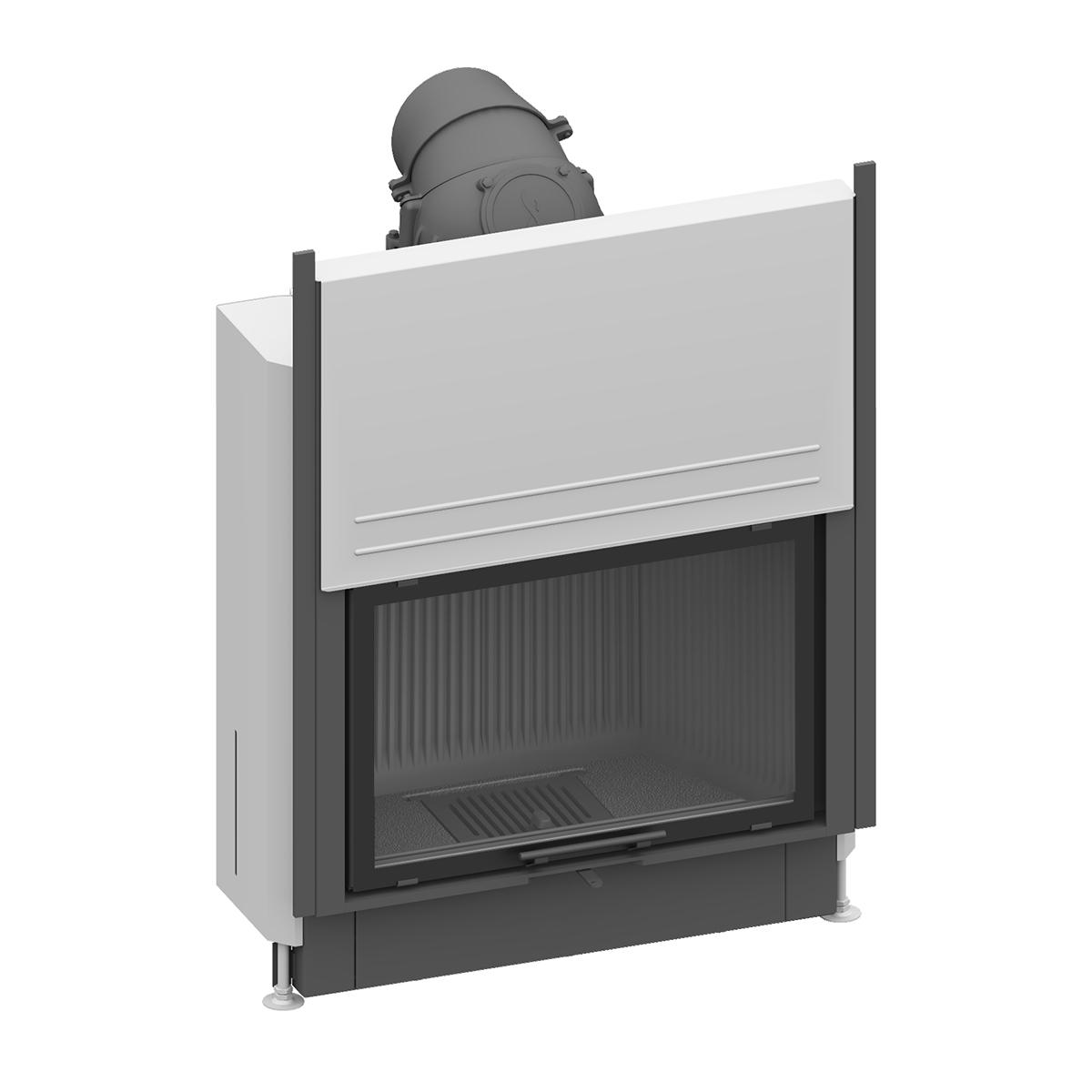 Kamineinsatz Schmid Lina 73 h mit 9 kW - Türhöhe: 51 cm - Brennraumauskleidung: Guss Anthrazit - modulares Blendrahmensystem: nein
