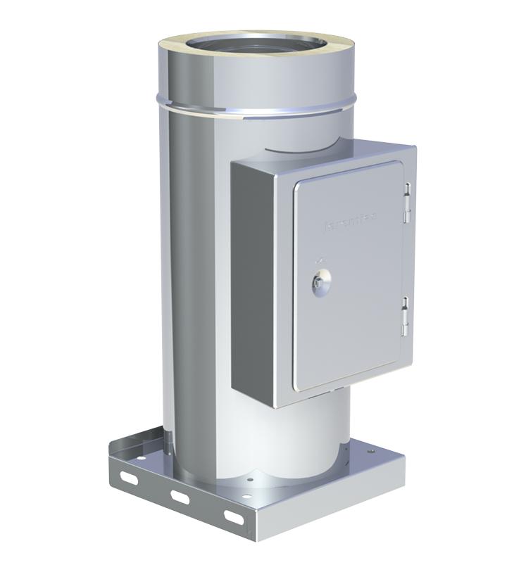 Jeremias DW-FU Revisionselement mit Grundplatte - für Schornstein-Innendurchmesser: 80mm