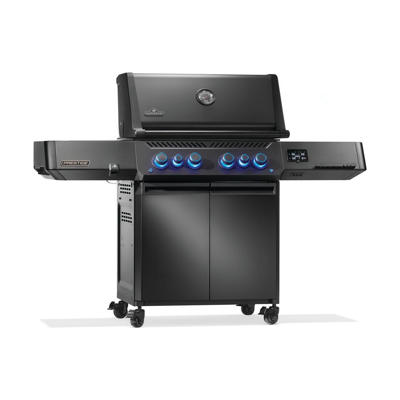 Gasgrill Napoleon Phantom Prestige 500 Connected Mattschwarz, SIZZLE ZONE und Heckbrenner (2026) Bundle inkl. 2 Unterschränke