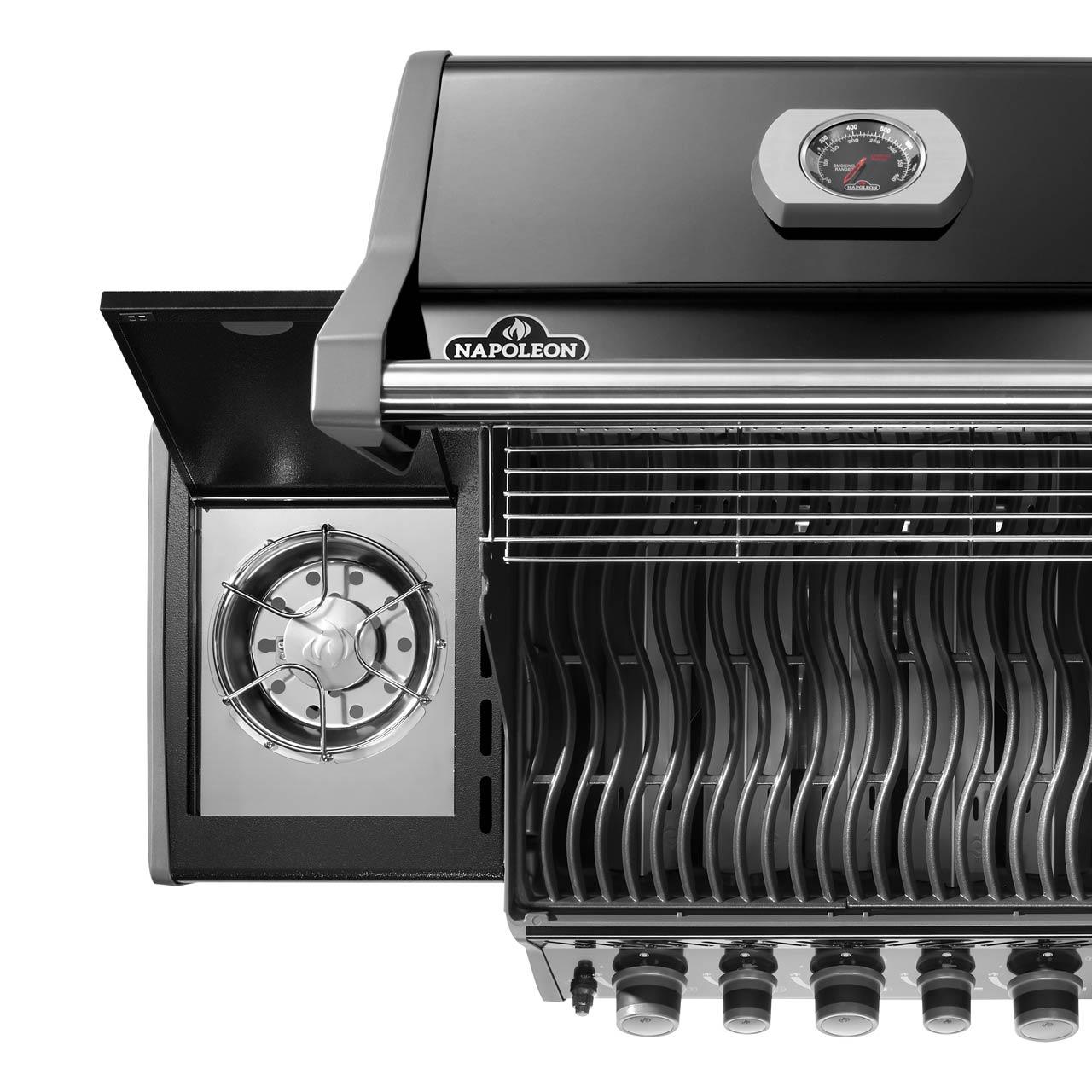 Gasgrill Napoleon Rogue RB425 Schwarz, mit Heck- und Seitenbrenner, inkl. Drehspieß (2026)