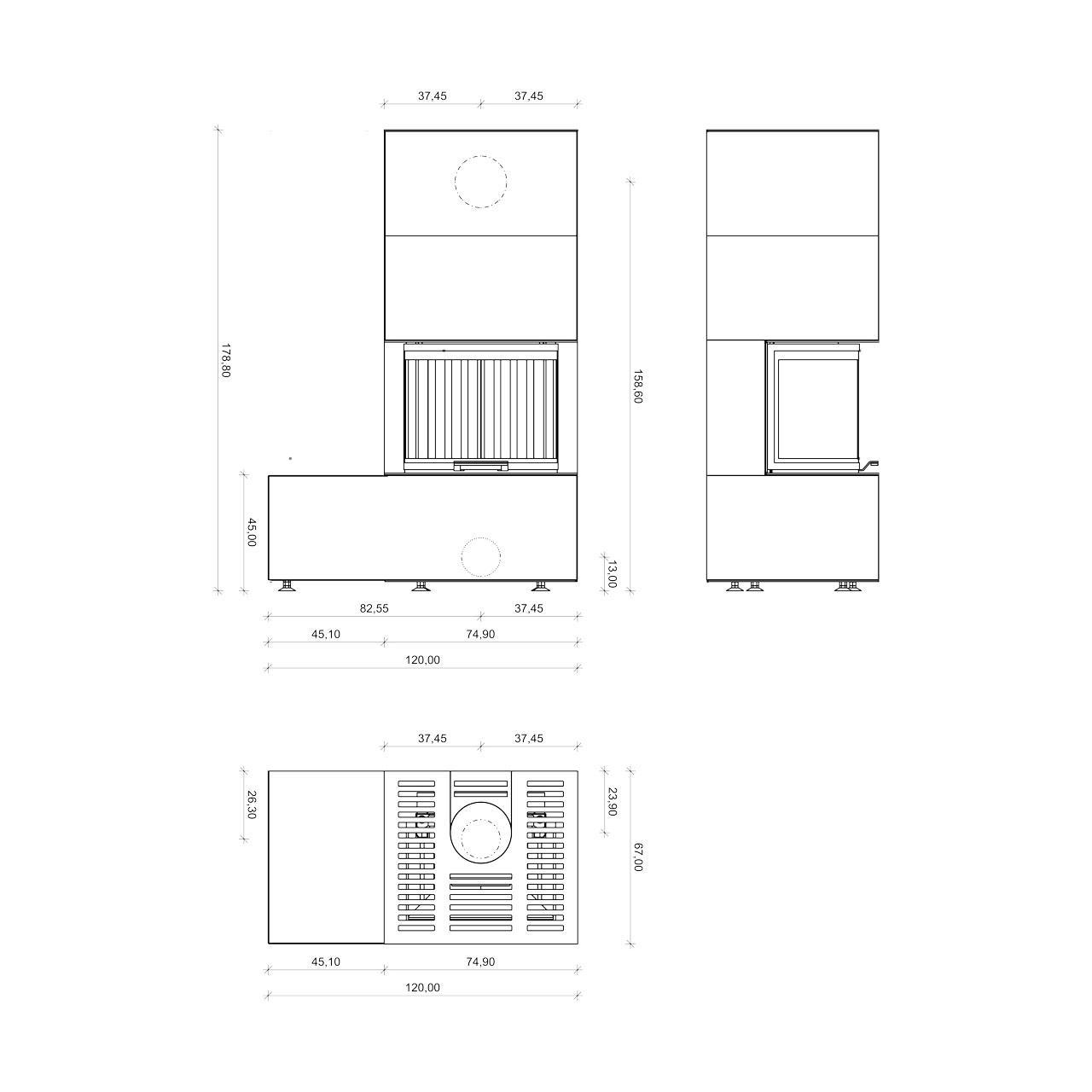 Kaminbausatz Neocube P33 10 kW