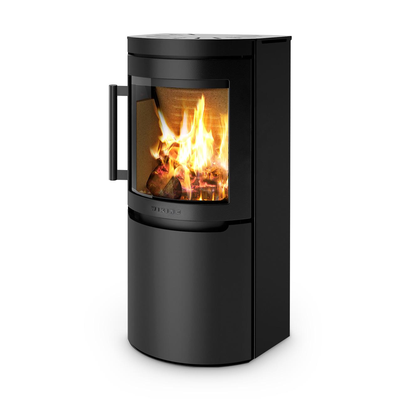Kaminofen Wiking Mala 4, 4,5 kW - Ausführung: Stahl - Korpus: Schwarz - Rauchabgang: Hinten
