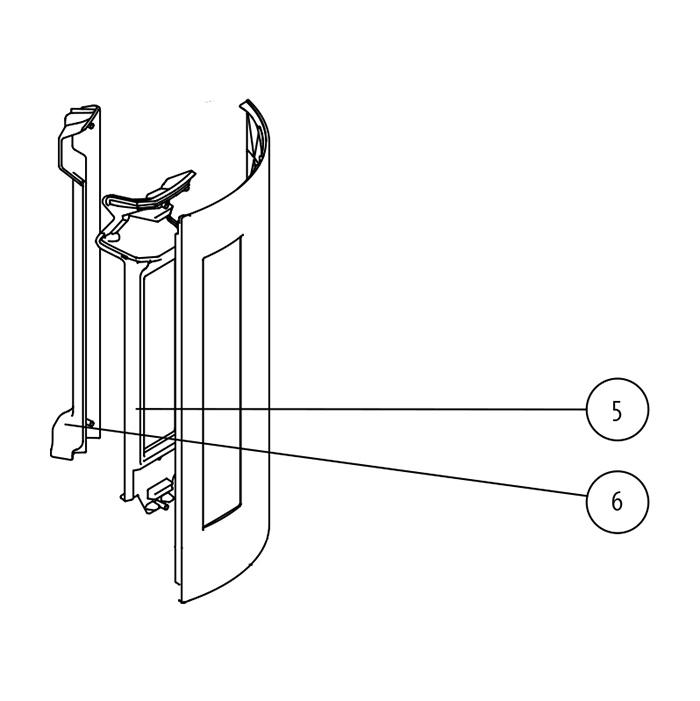 Glashalter Seitenscheibe Rechts Jotul F 370 Kaminofen (12021705)
