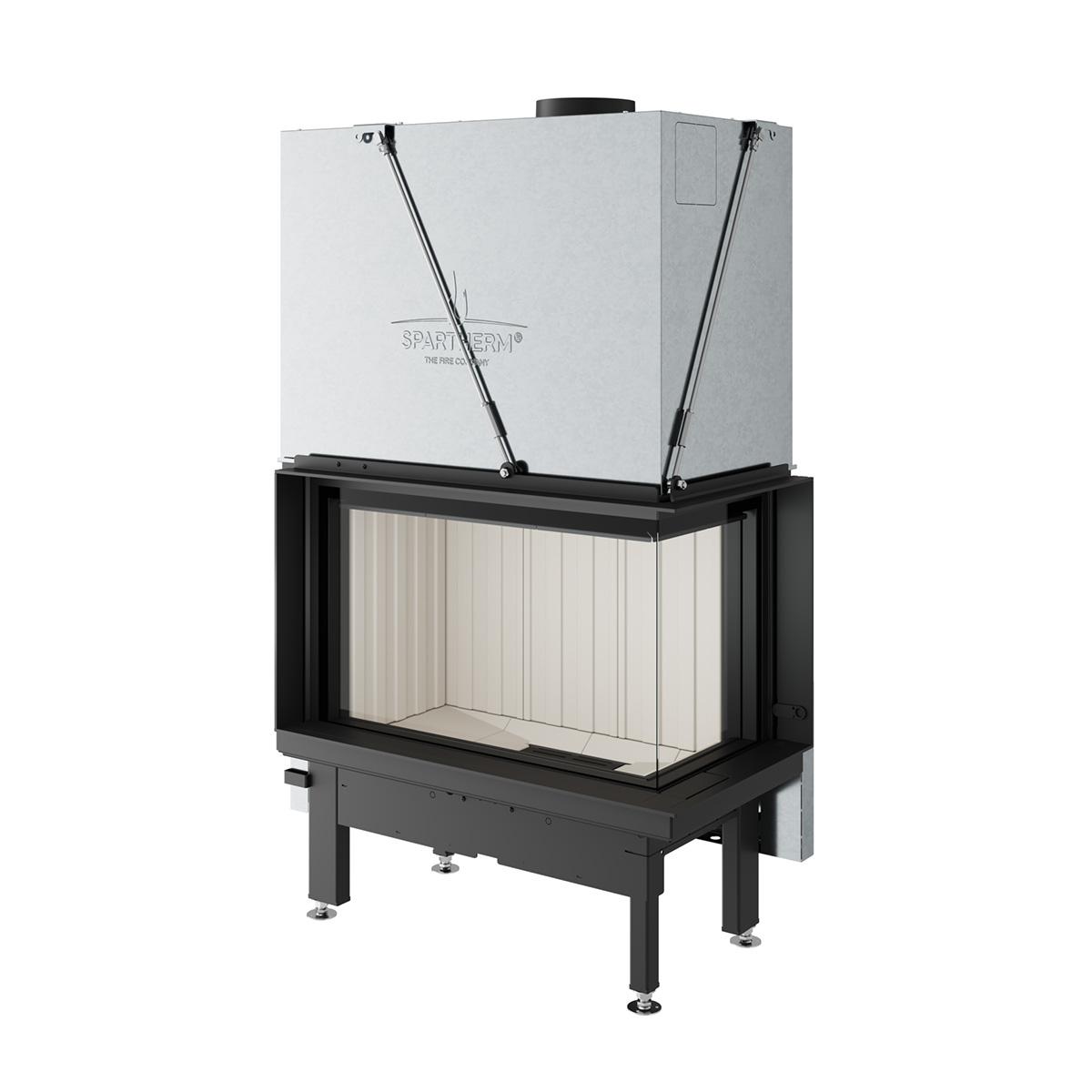 Kamineinsatz Spartherm Premium V-2R-80h 10,5 kW - Feuerraumauskleidung: weiß - Rauchrohrdurchmesser: 250 mm