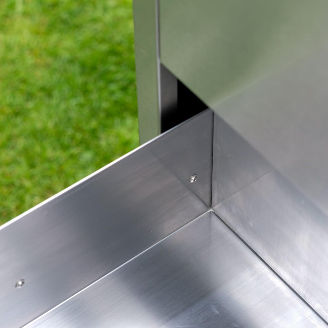 Outdoorküche vivandio quub / Outdoor Cocktailstation mit Kühlschrank und Spüle - Ausführung: schwarz - Mobilität: mit Stellfüßen