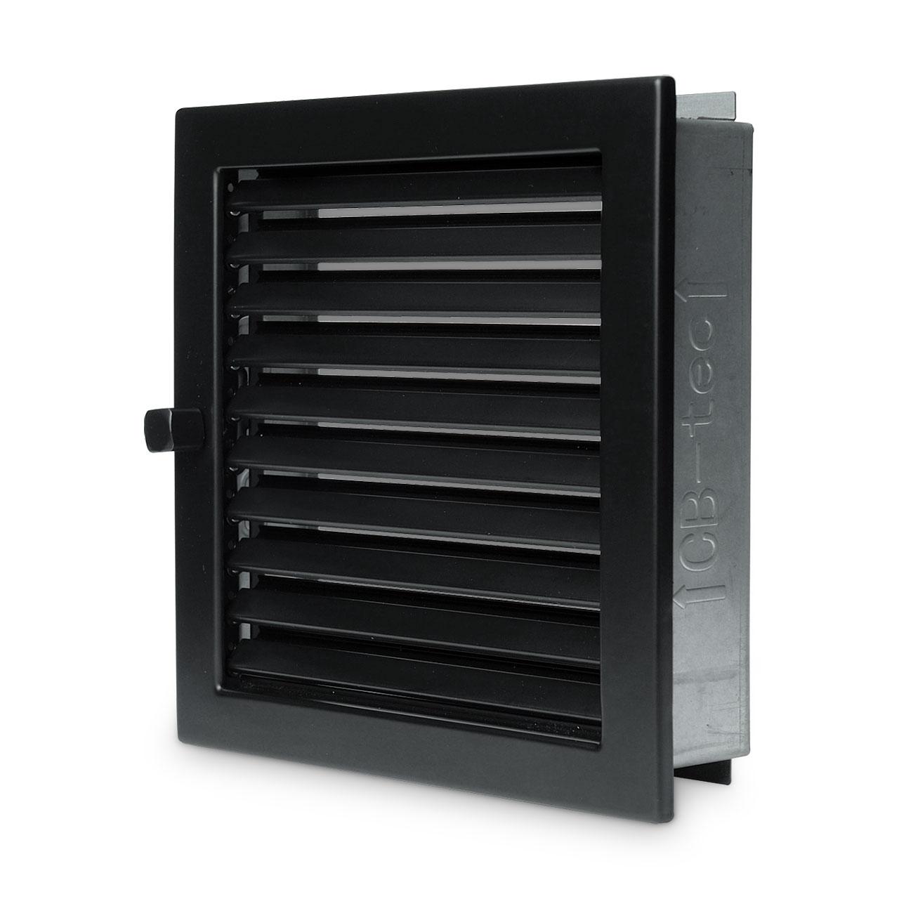 Lüftungsgitter CB-Tec Warmluftgitter Schwarz - Ausführung: 45x23 cm