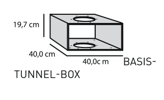 Basis-Tunnel-Box, Breite 40,0 cm, Farbton schwarz