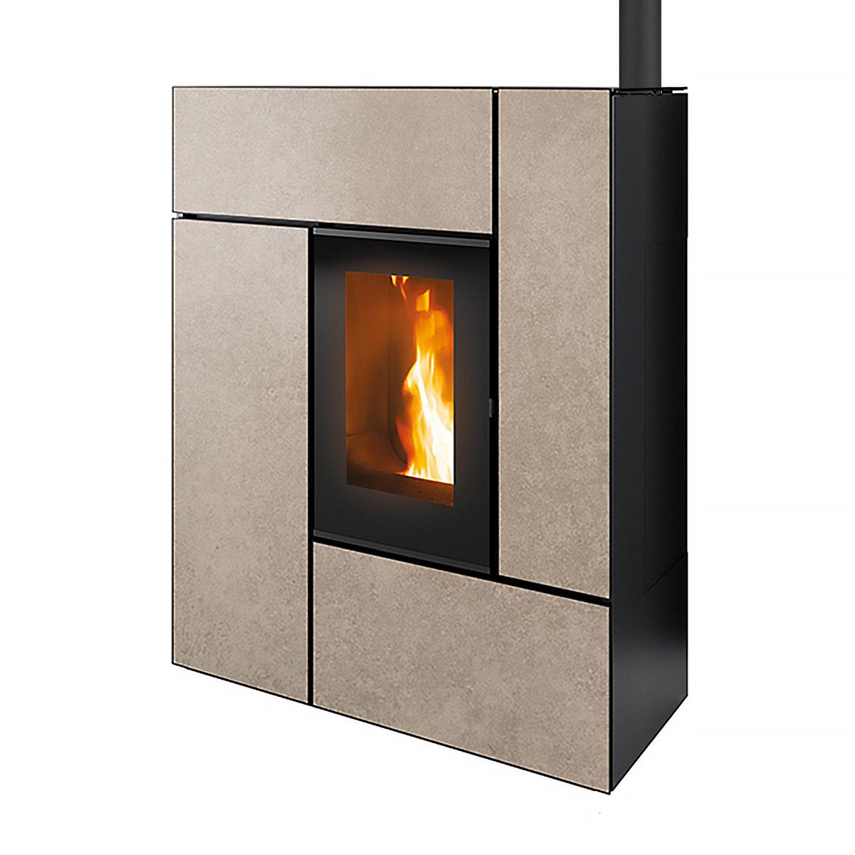 Pelletofen MCZ Feel Comfort Air Matic 12 Core UP! 12 kW - Verkleidung: 252 Materia Tortora