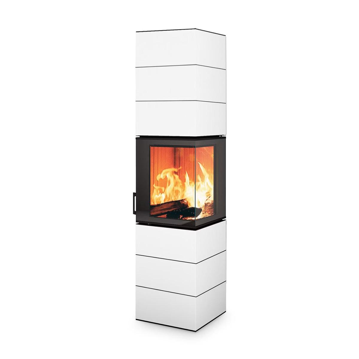 Kaminofen Neocube S20XL Black & White Sonderedition 5,4 kW inkl. Wärmespeicher - Verkleidung: Arctic White satin