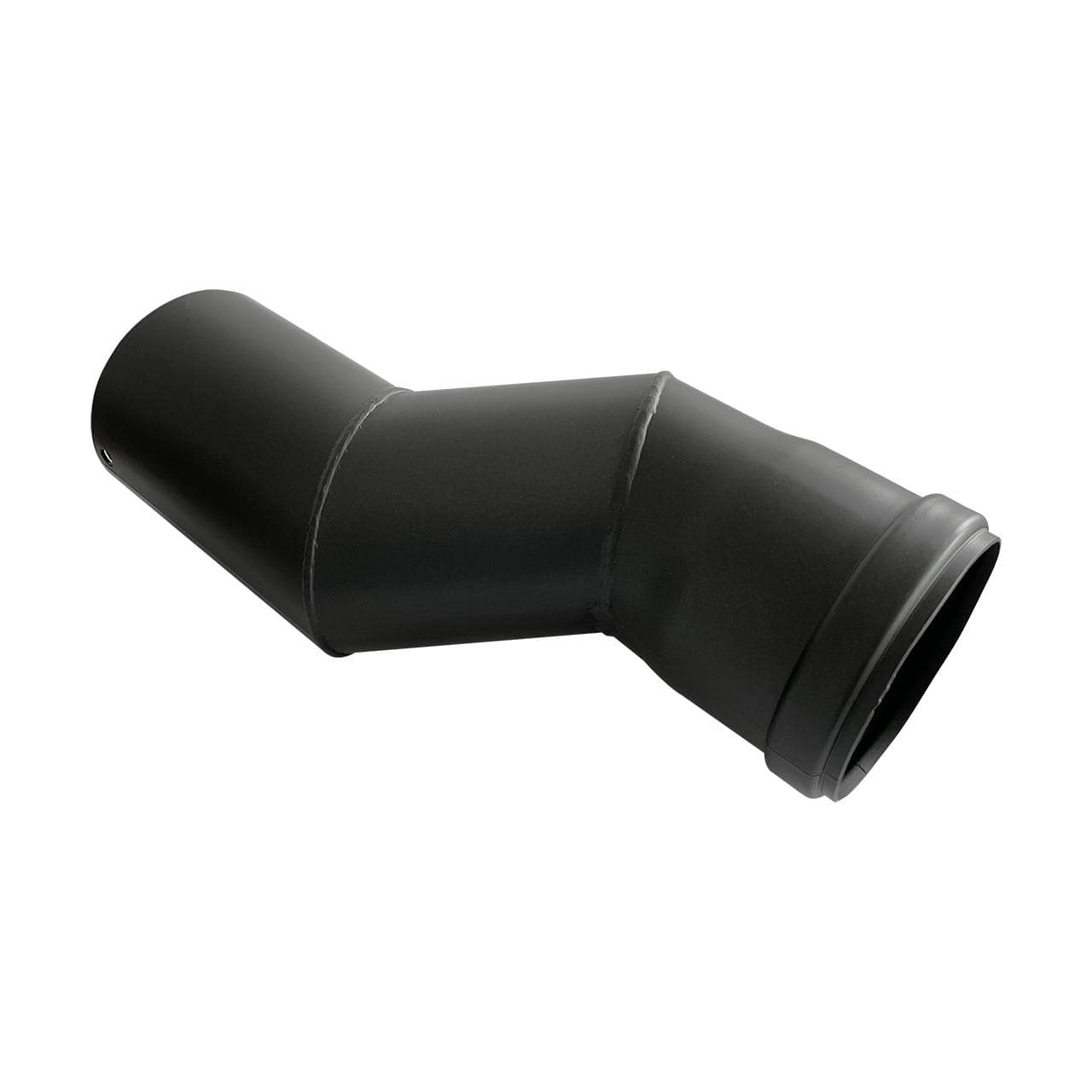 Pelletofenrohr Versatzbogen DN 80 mm Schwarz 60 mm S-Bogen