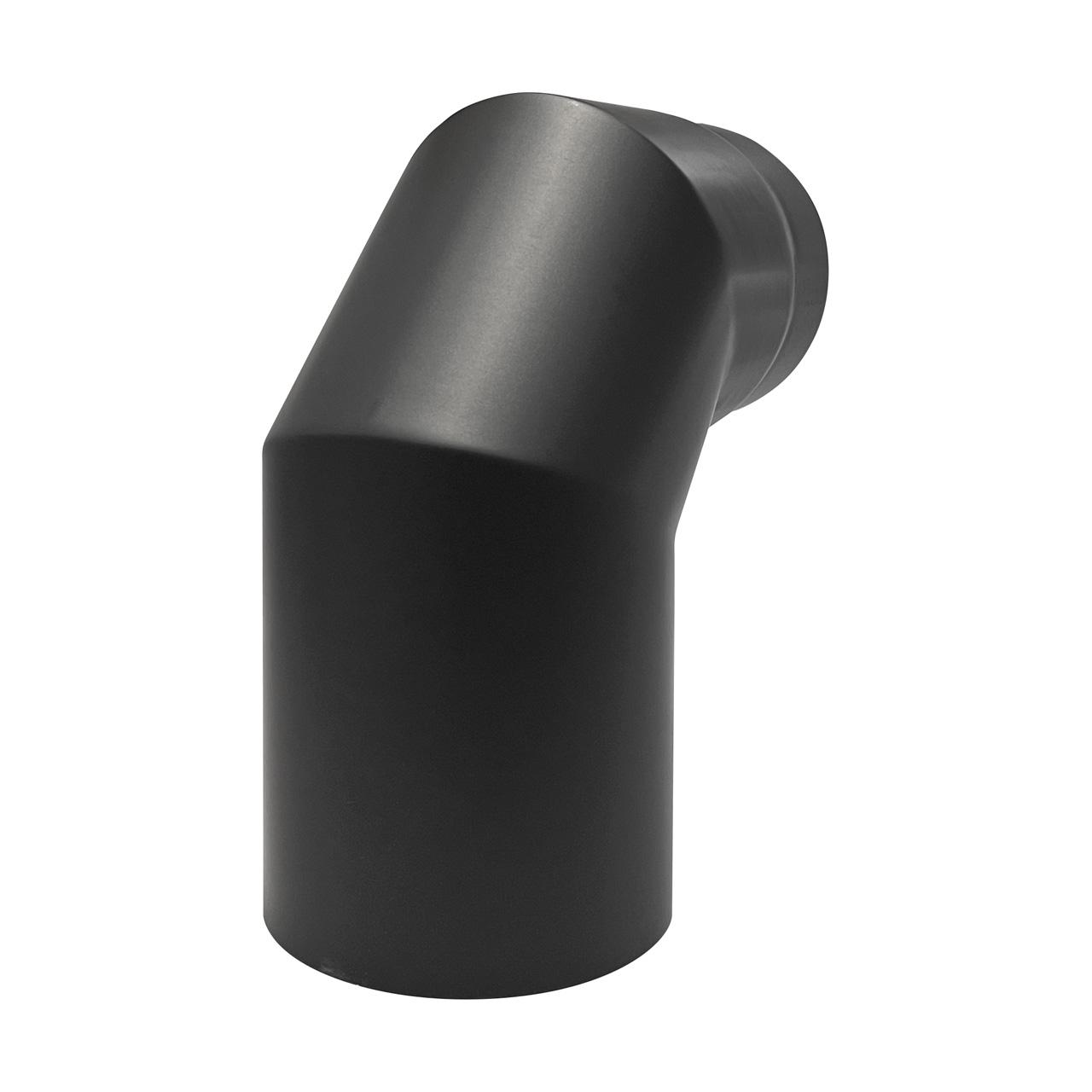 Ofenrohr Bogen 3tlg. starr geschliffen DN 120 mm 90° Schwarz