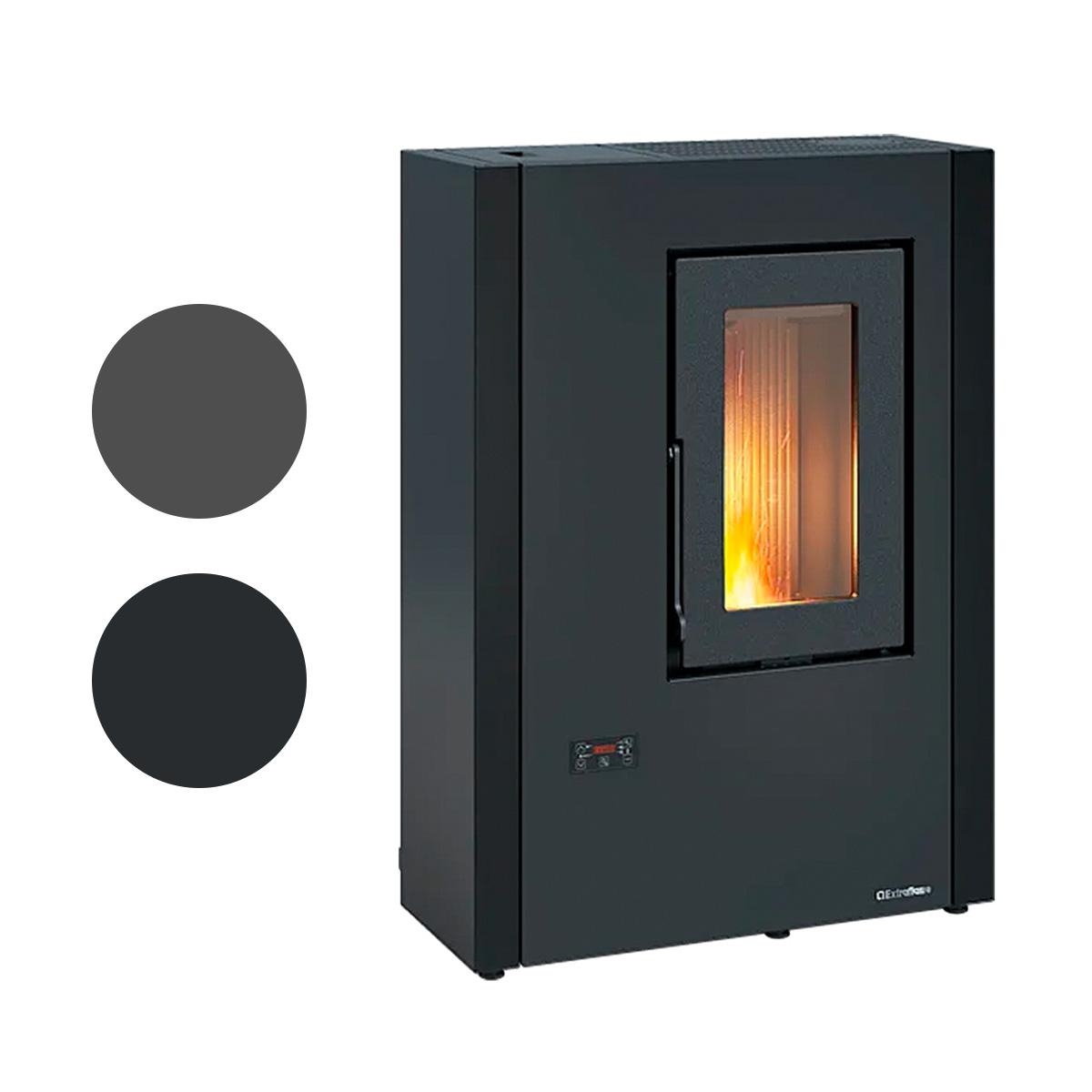 Pelletofen Extraflame Luisella 5.0 Maxi mit 7 kW - Verkleidung: schwarz