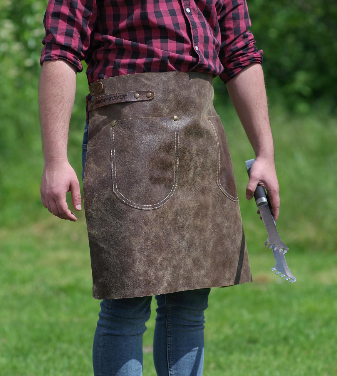 Feuermeister Leder Hüftschürze cognac - Ausführung: Gr. 1 (Länge:60cm Breite:55cm)