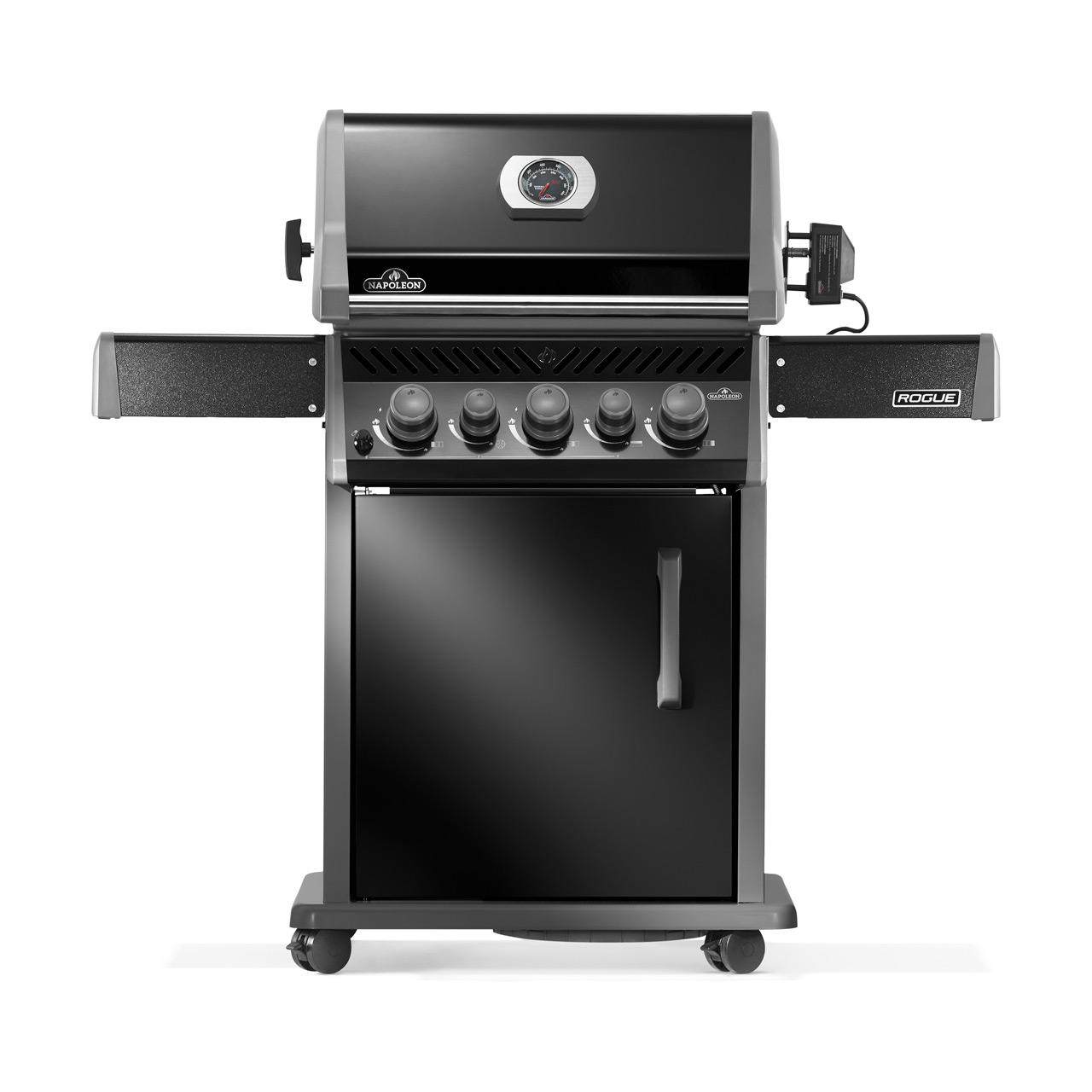 Gasgrill Napoleon Rogue RB425 Schwarz, mit Heck- und Seitenbrenner, inkl. Drehspieß (2026)