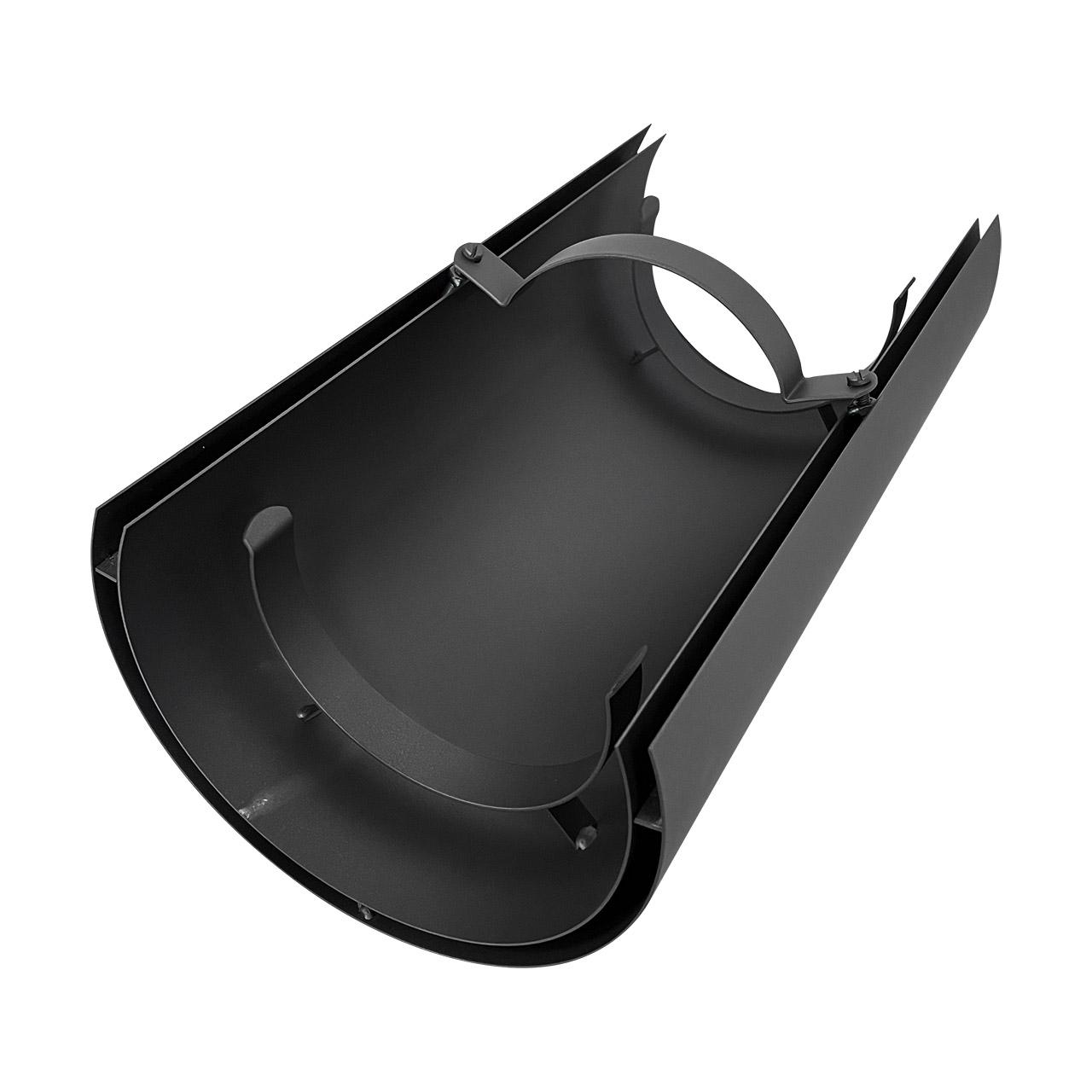 Ofenrohr Hitzeschutz doppelt DN 130 mm 460 mm Schwarz