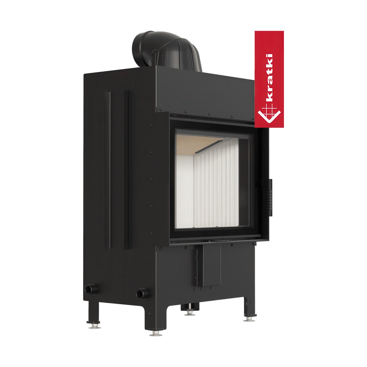 Kamineinsatz Kratki LUCY/12/NEW 12 kW - Feuerraumauskleidung: weiß - Tür selbstschließend: ja