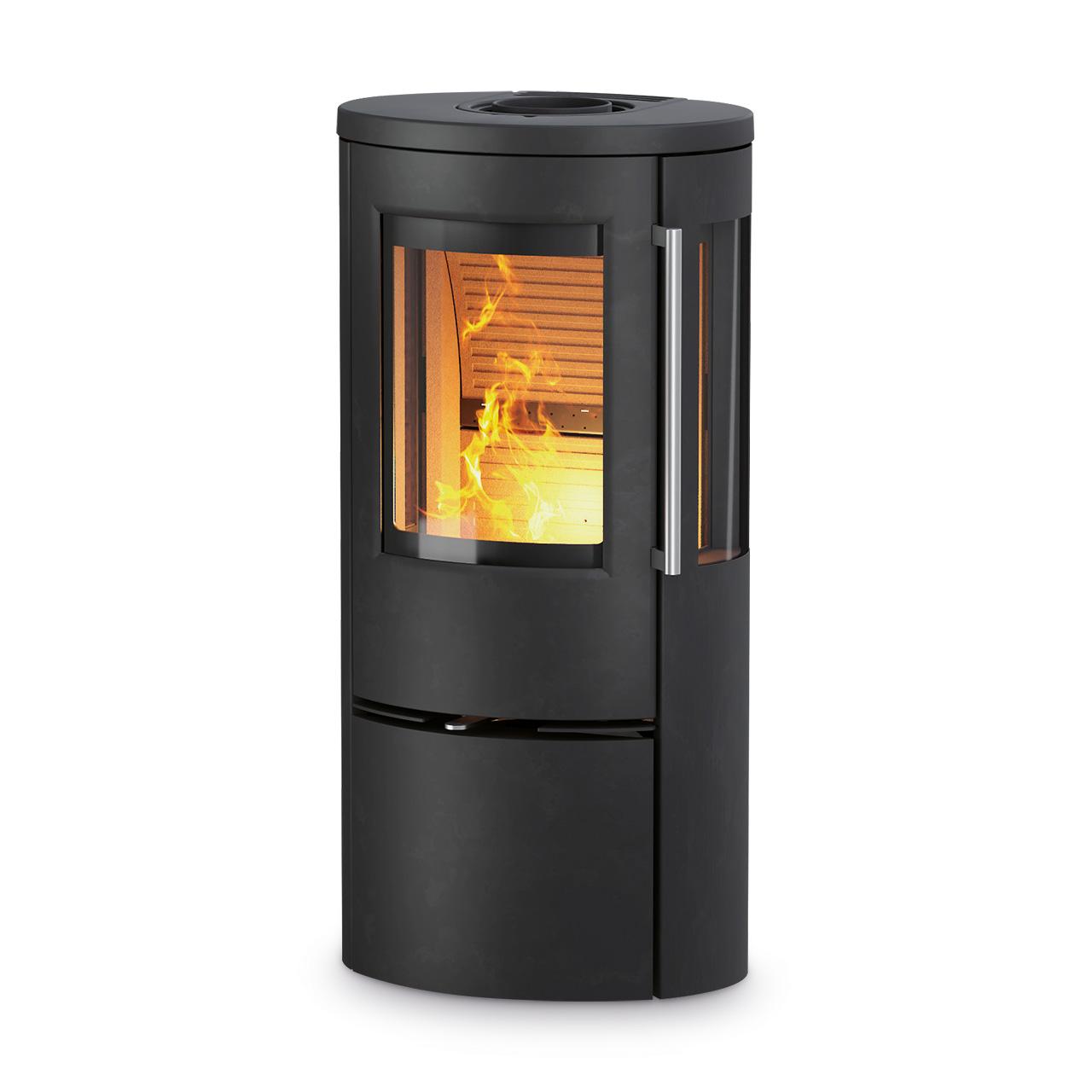 Kaminofen Termatech TT23RG 5,6 kW - Ausführung: schwarz, Rauchrohranschluss oben