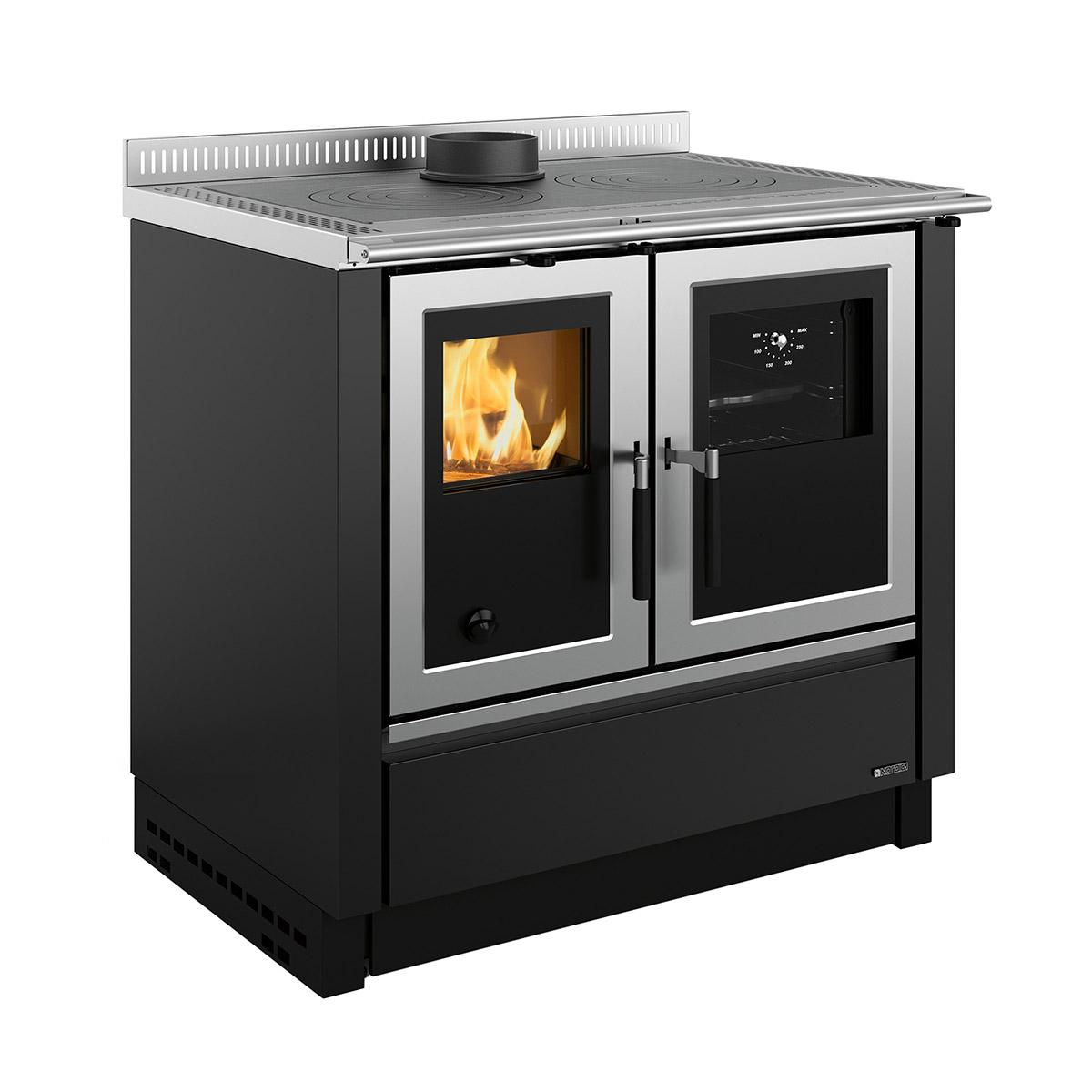 Küchenofen La Nordica Venezia.16 mit 8,3 kW - Verkleidung: Stahl anthrazit