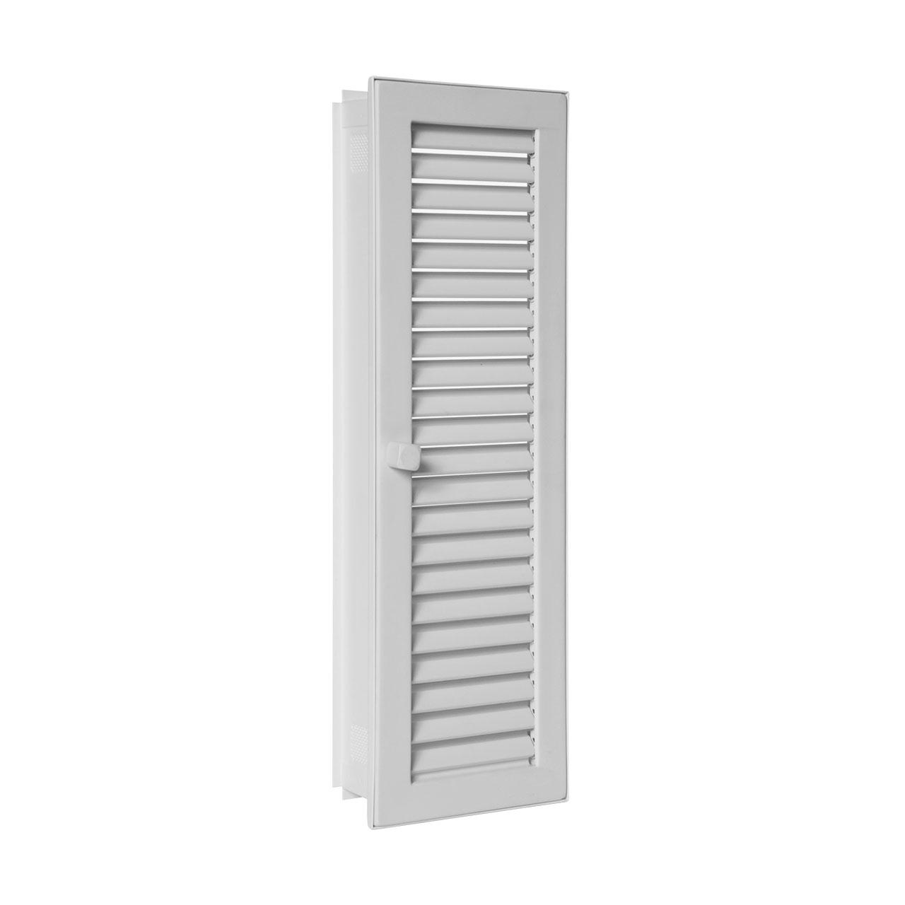 Lüftungsgitter CB-Tec Warmluftgitter putzbündig hochkant Weiß - Ausführung: 15x35 cm