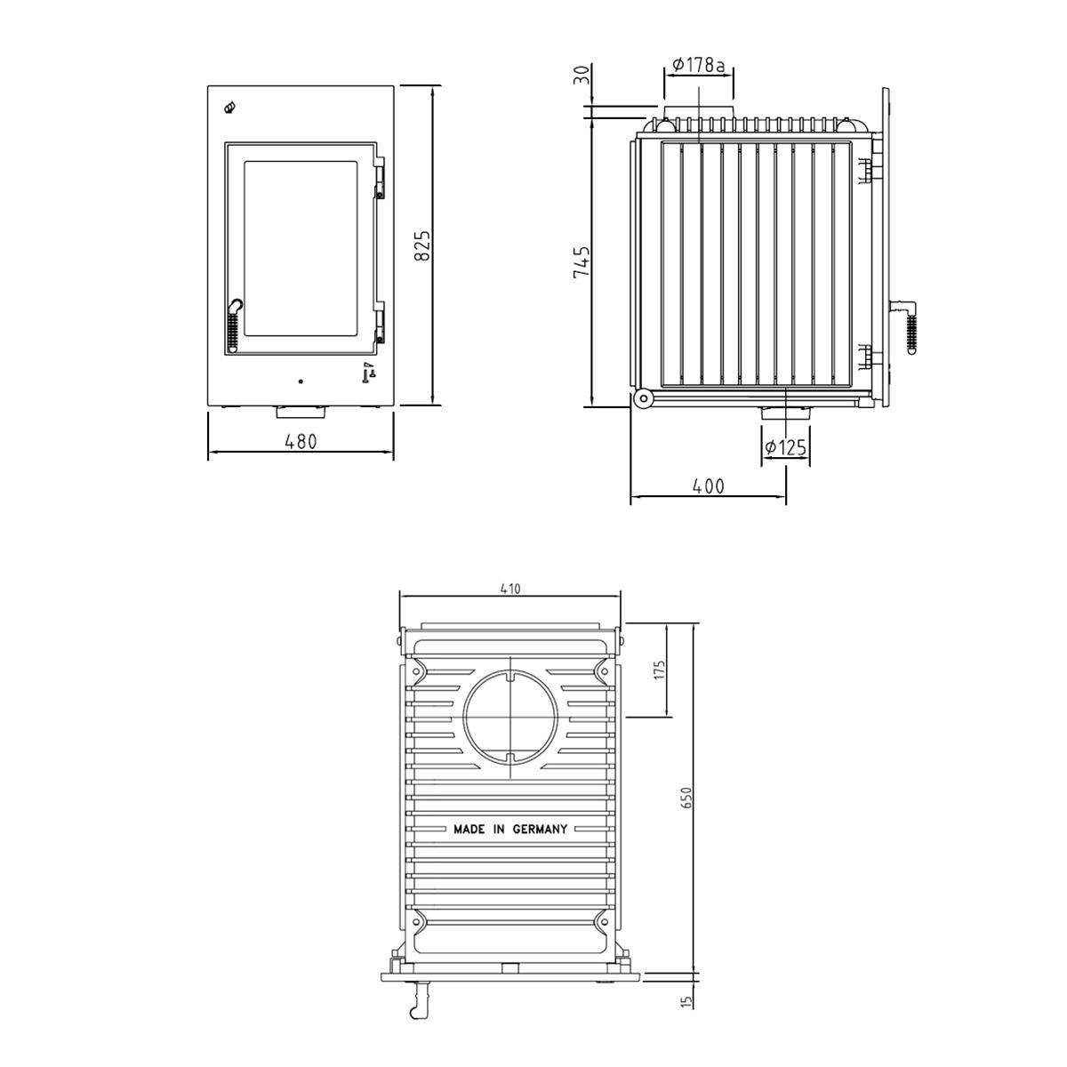 Heizeinsatz Schmid SH 11 T mit 11 kW