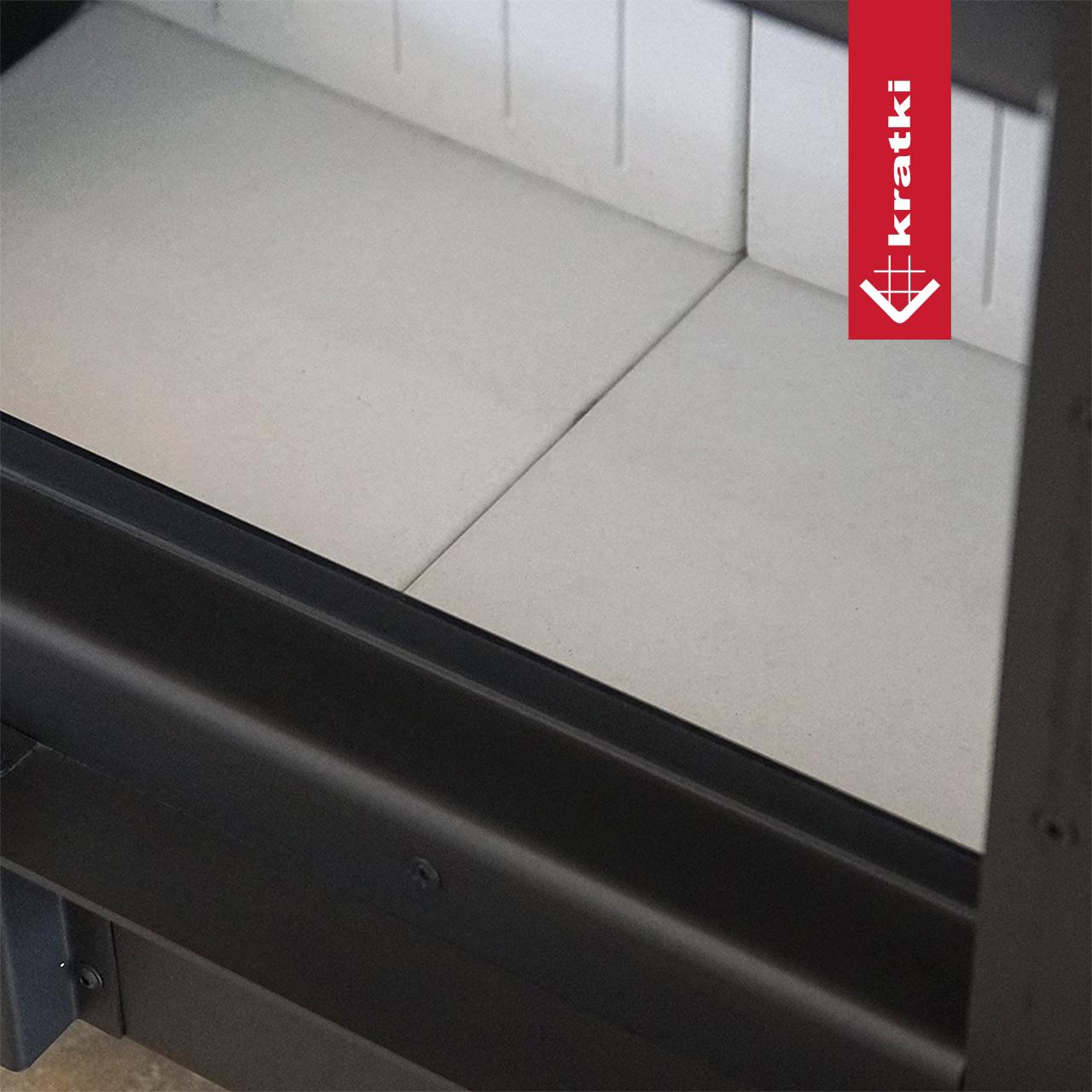 Kamineinsatz Kratki ZIBI ECO mit 9,9 kW - Brennraumauskleidung: weiß - Tür selbstschließend: nein