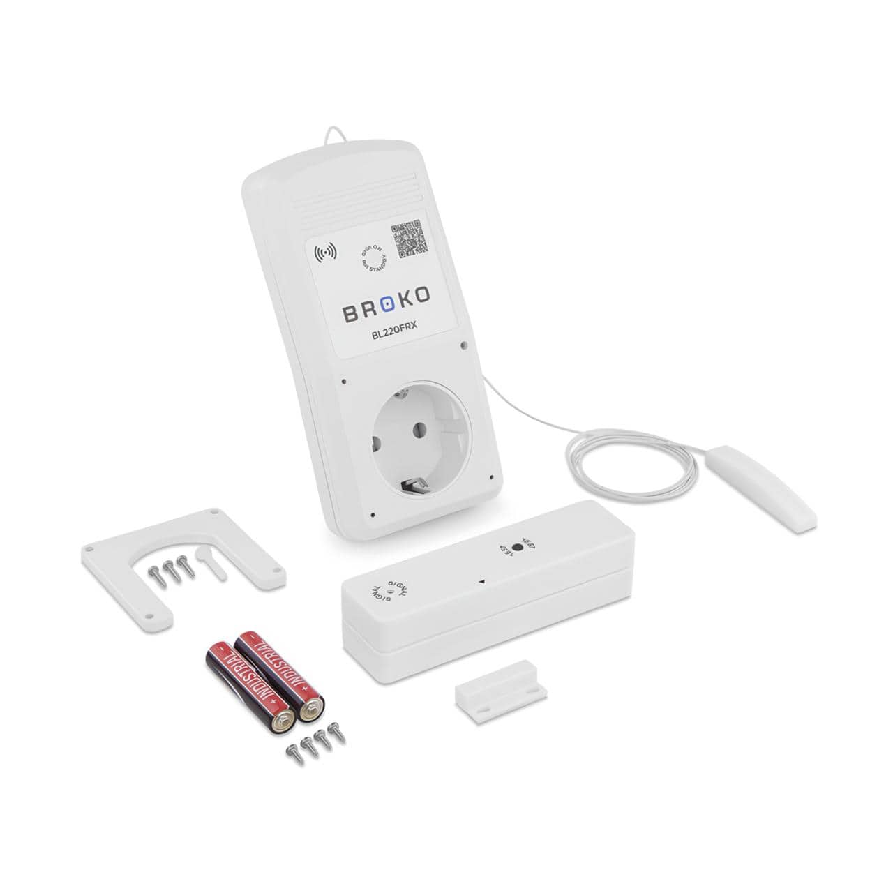 Funk-Abluft-Fensterkontaktschalter Broko BL220F, Steckdosenversion mit ext. Antenne und DIBt-Zulassung
