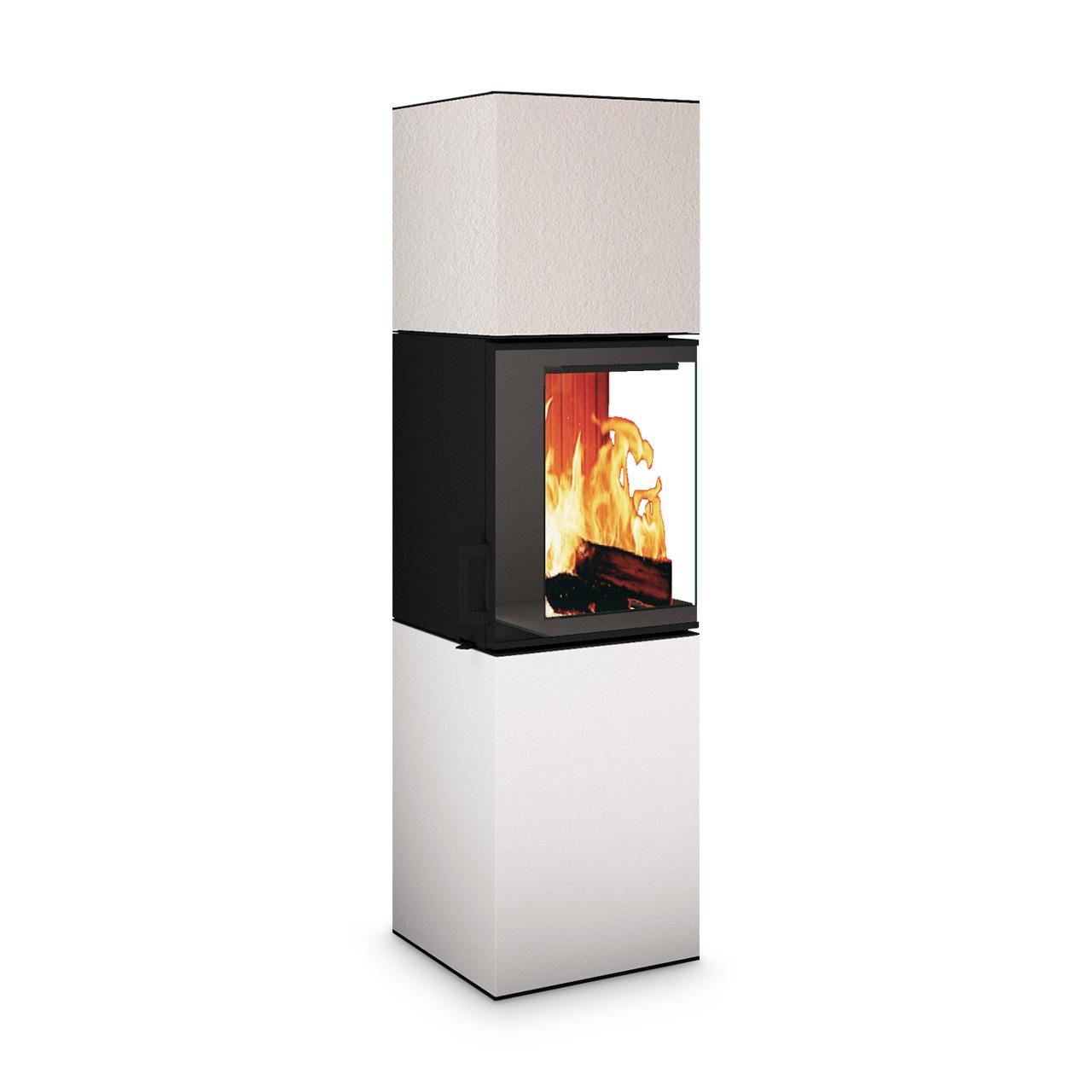 Kaminofen Neocube S20 5,4 kW - Oberteil: Just White - Unterteil: Arctic White