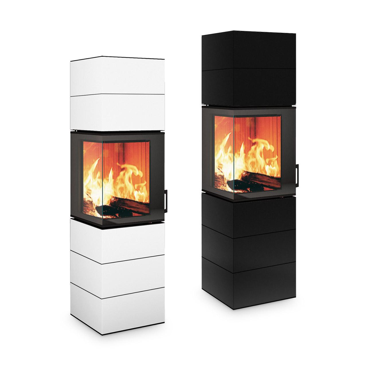 Kaminofen Neocube S10 Black & White Edition 5,4 kW - Ausführung: Arctic White satin