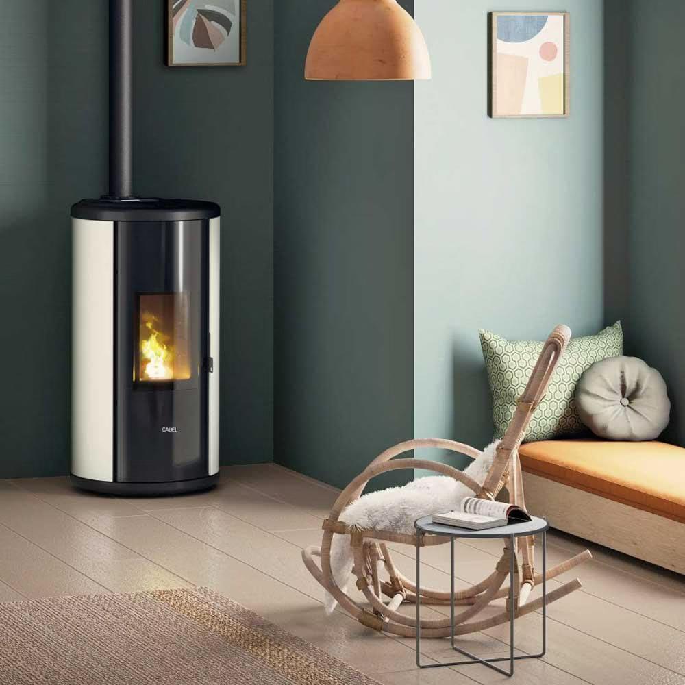 Pelletofen Cadel Sound 7 Up-Twin 7 kW - Ausführung: Anthrazit