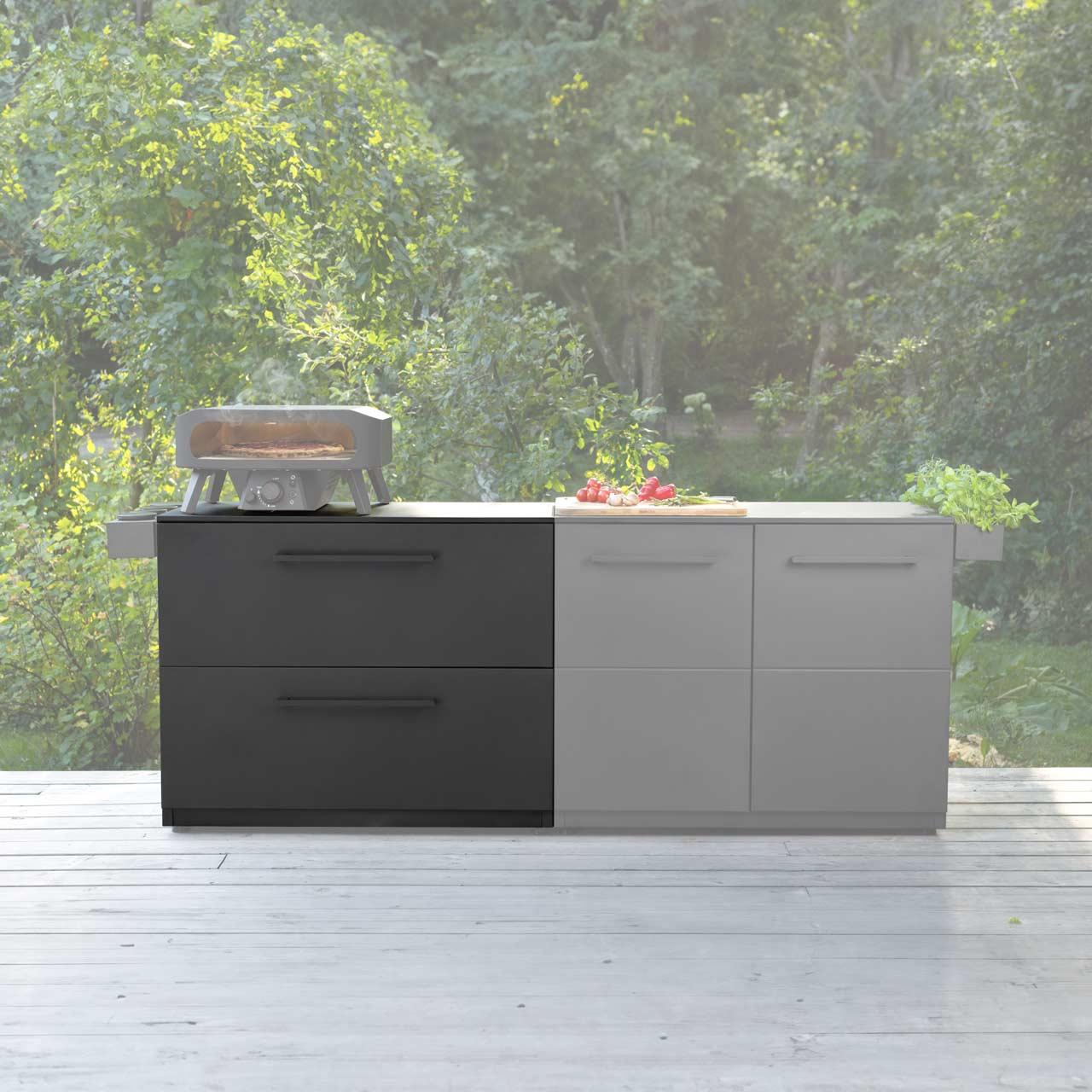 Outdoorküche Cozze Elements Außenküche 110 Schubladenmodul inkl. HPL Arbeitsplatte