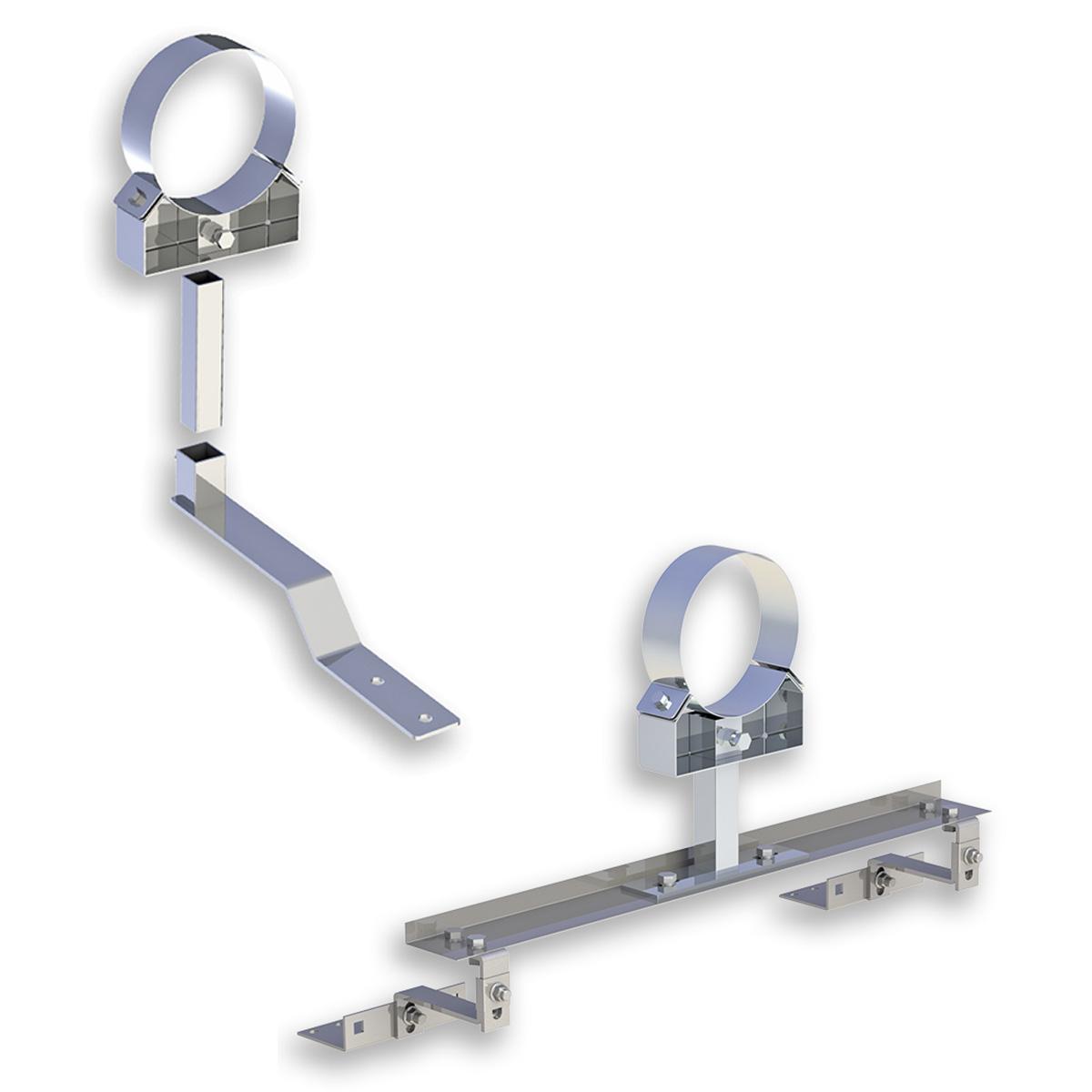 Jeremias DW Dachhaken-Set zur Schornsteinbefestigung auf Schrägdächern