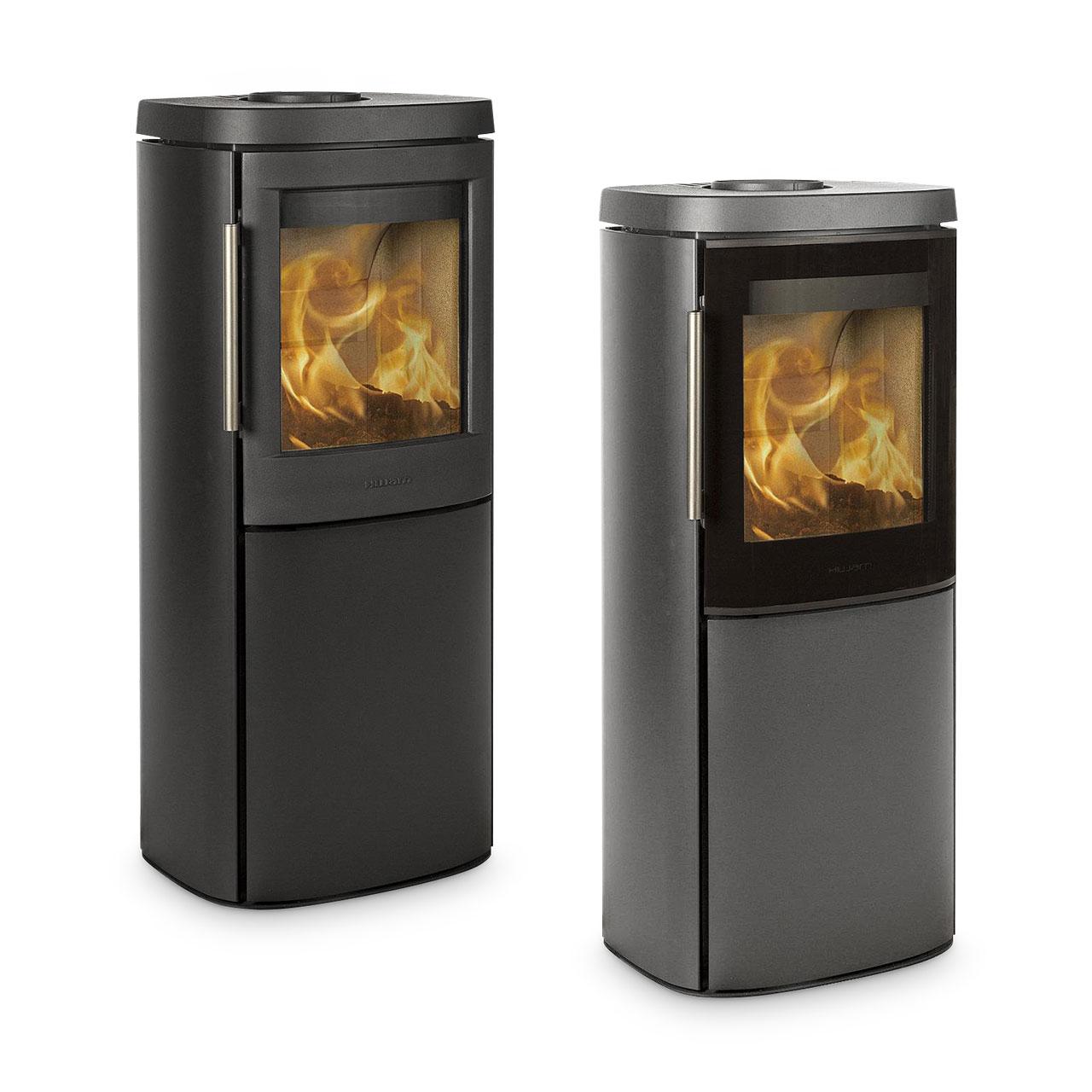 Kaminofen HWAM 4540 Stahl 4,9 kW Autopilot - Brennraumtür: Guss - Korpus: Schwarz