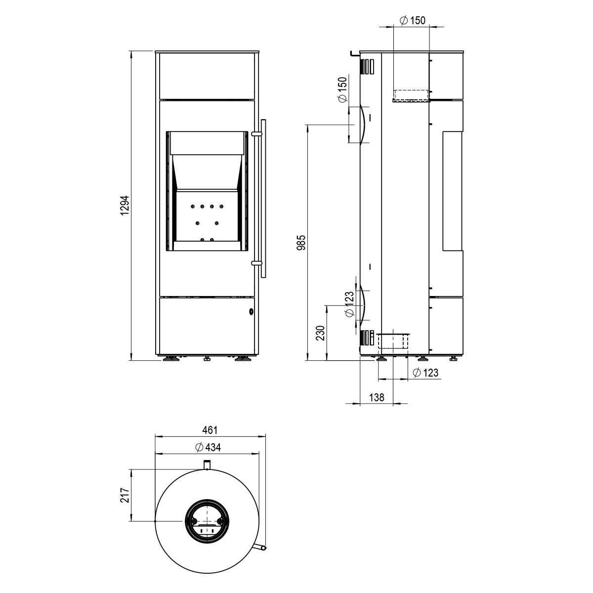 Kaminofen Olsberg Alor PowerBloc! 6 kW - Variante: Stahl schwarz