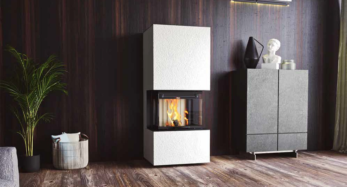 Kaminbausatz Neocube P30 Arctic White Montagebeispiel Kaminbausatz Neocube P30 Arctic White Montagebeispiel